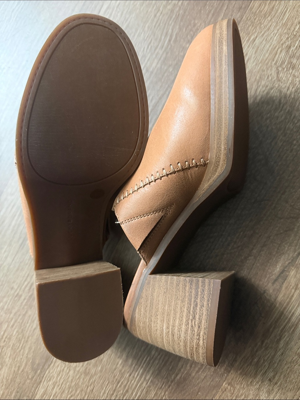 Lucky Brand Cognac Leather Mule Clogs 8.5 - Picture 7 of 7